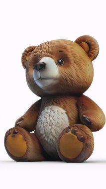 Beyaz arka planı olan bir oyuncak panda.