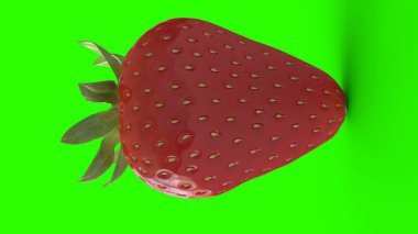 yeşil arka planlı çilek