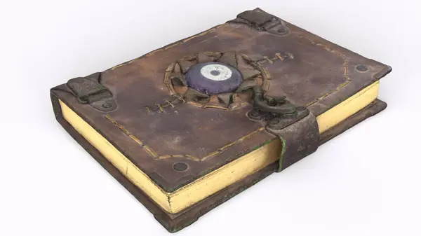 Beyaz arkaplan ile büyü kitabı