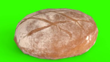 yeşil arkaplanı olan ekmek