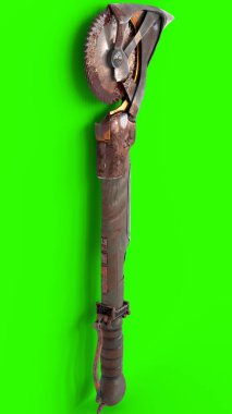 vızıltılı testere baltası yeşil arkaplan