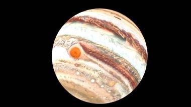 siyah arkaplan ile jupiter gezegeni