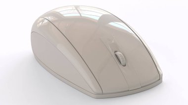 Beyaz arka plan ile bilgisayar fare