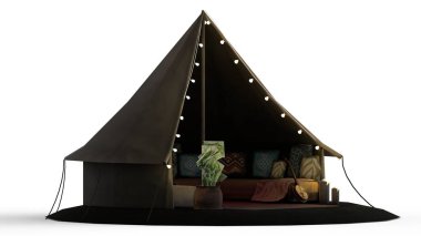 Yankı evi beyaz arkaplan