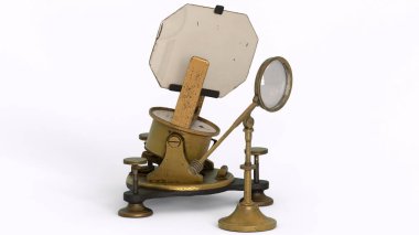 Beyaz arkaplanlı heliostat