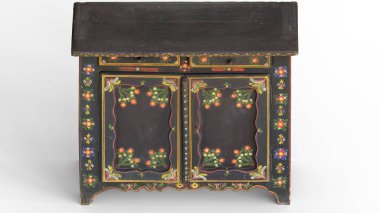 beyaz arkaplan ile boyanmış küçük dolap