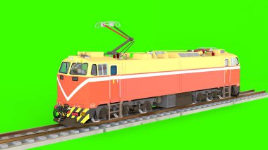 Demiryolu içi yeşil arkaplanlı