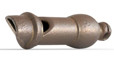 Beyaz arkaplan ile düdük sinyali