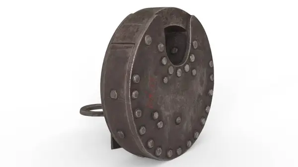 kombinasyon asma kilit beyaz arkaplan