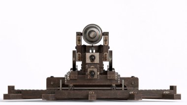 Beyaz arkaplan ile vintage çar topu