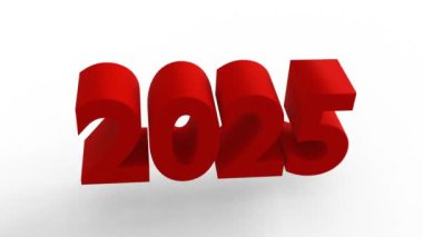 Beyaz arkaplanlı yeni yıl günü