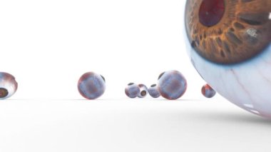 beyaz arkaplan ile yapay gözler