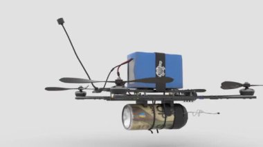 batarya drone kamerası beyaz arkaplan