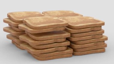 ekmek düşüşü beyaz arkaplan