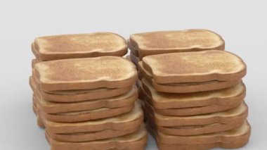 Beyaz arka plan ile ekmek