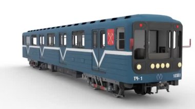 Beyaz arkaplan ile metro motoru modeli