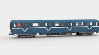 Beyaz arkaplanda tren motoru modeli