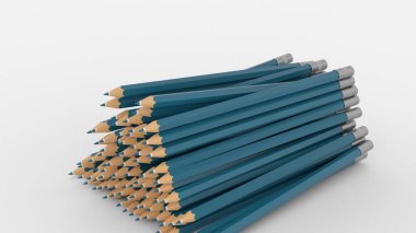 Beyaz arkaplanda kalemler