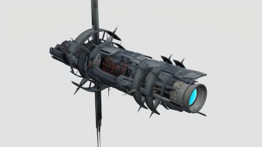 Beyaz arkaplan ile yörünge kamera çökme görünümü