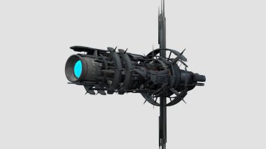 Beyaz arkaplan ile yörünge kamera çökme görünümü