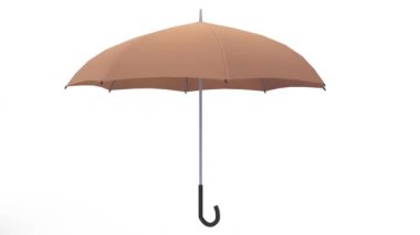 Beyaz arkaplanda şemsiye