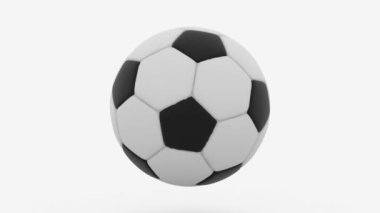 Futbol topu beyaz arka plana düştü