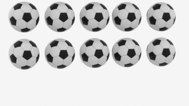 beyaz arka plan üzerinde futbol topları