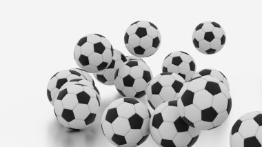 Futbol topu beyaz arka plana düştü