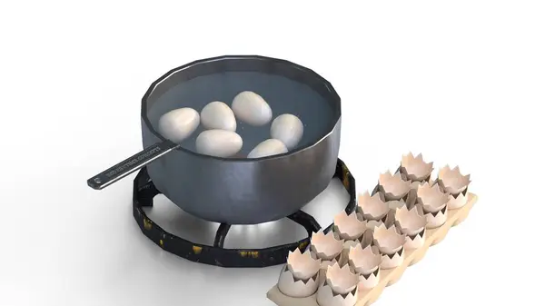 Fırında yumurta kaynatıyorum.