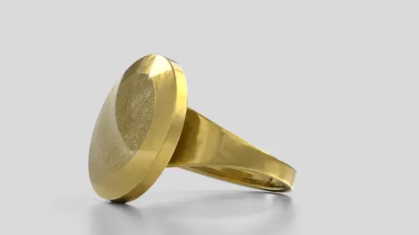 Beyaz arkaplanda altın takvim yüzüğü