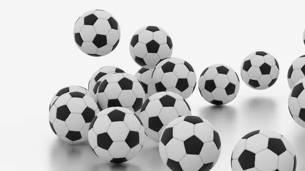 Futbol topu beyaz arka plana düştü