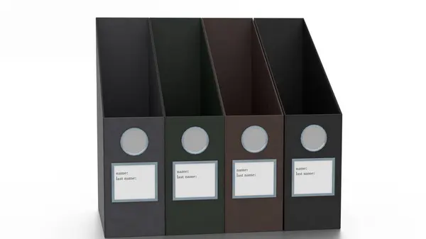 beyaz zemin üzerinde dosya klasörleri