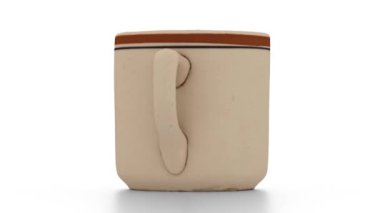 beyaz arkaplanda kupa ya da kupa