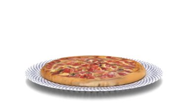 Domatesli sebzeli pizza.