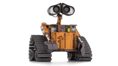 Beyaz arka planda yalnız robot