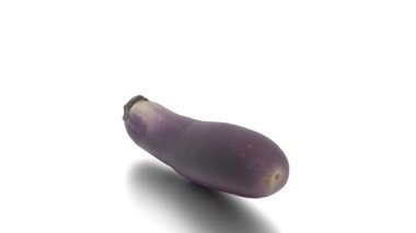 beyaz arkaplanda brinjal sebze