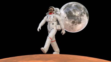 Astronot ayla Mars 'ta yürüyor