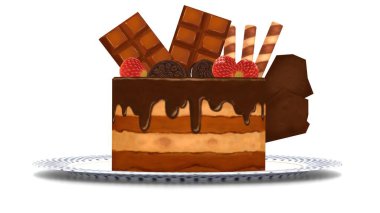 Tabakta çikolatalı pasta