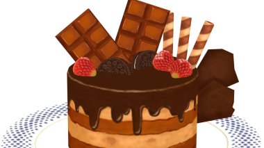 Tabakta çikolatalı pasta