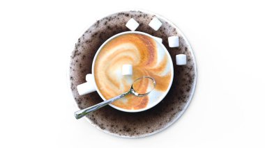 Şekerlemeli bir fincan kahve.