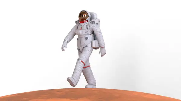 Mars 'ta yürüyen astronot
