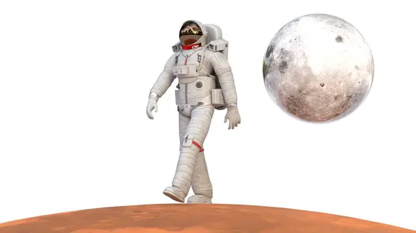 Astronot ayla Mars 'ta yürüyor