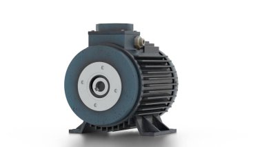 beyaz zemin üzerinde elektrik motoru