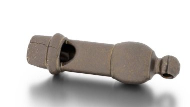 Beyaz arkaplanda düdük sinyali