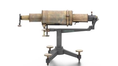 Beyaz arkaplanda spektroskop