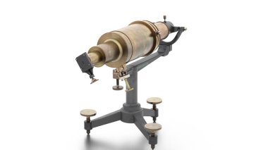 Beyaz arkaplanda spektroskop