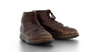 Beyaz arka planda spor ayakkabıları