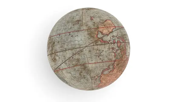 beyaz arkaplanda yerküre topu