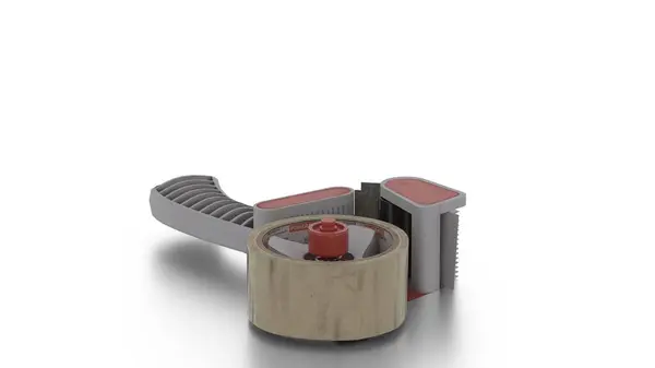 Beyaz arka planda ağır bant tabancası