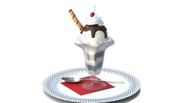 beyaz zemin üzerine dondurma